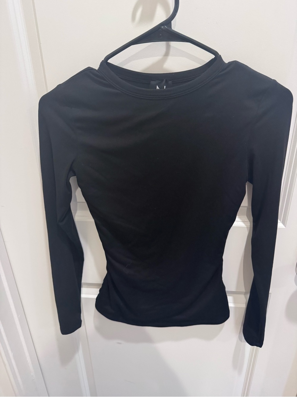 naked wardrobe Black Long Sleeve Crewneck Top